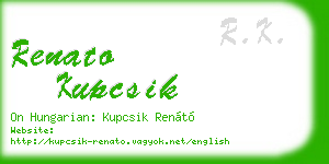 renato kupcsik business card